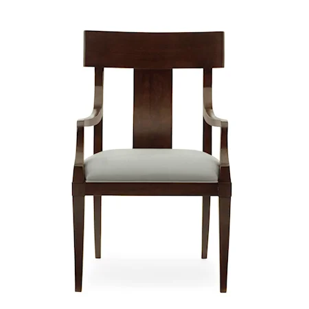 <b>Customizable</b> Arm Chair with Upholstered Seat